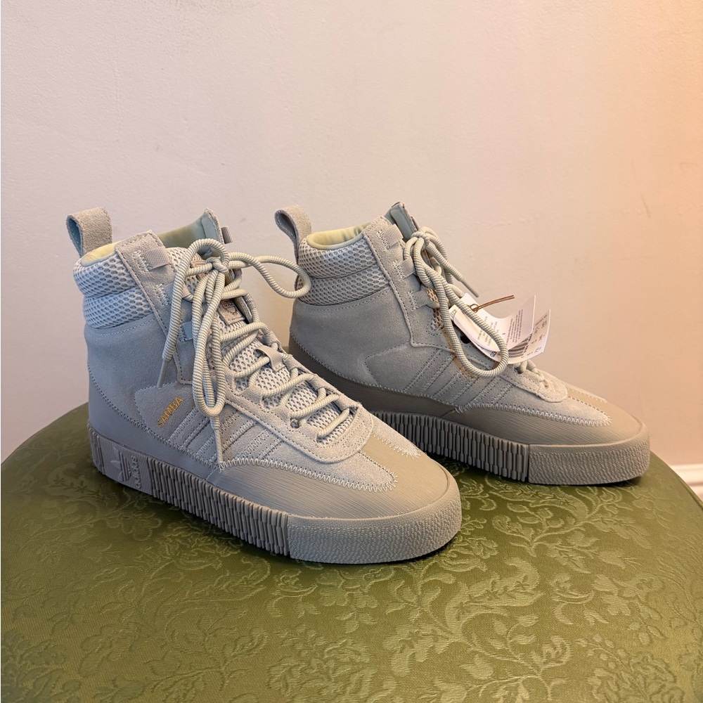 Adidas Samba Boots Hightop Halo Green US SIZE 7 1/2 (Run big fits like 8 1/2)